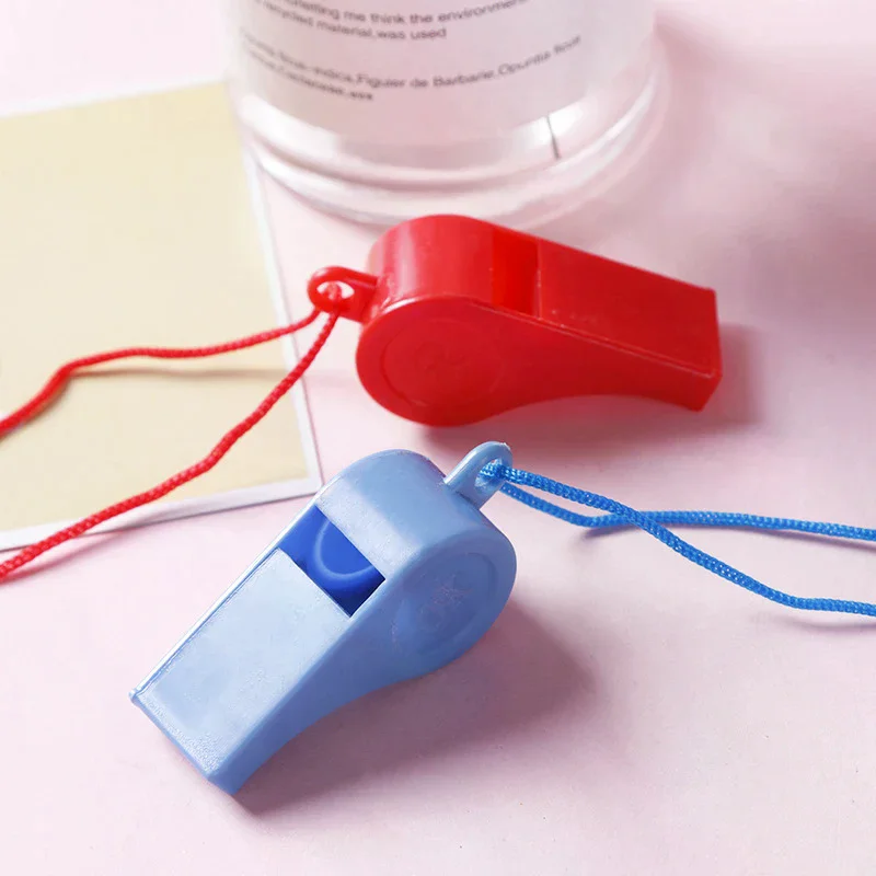 Sifflet noir de haute qualité pour jeu d'arbitre, col licou, pour voyage en plein air, randonnée, adapté aux jeux de basket-ball et de volley-ball