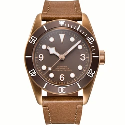 Luxury 41mm nh35 Automatic Watch Men PVD Coffee Bronze Case 10Bars waterproof  Male Watches Sapphire reloj Luminous WristWatch