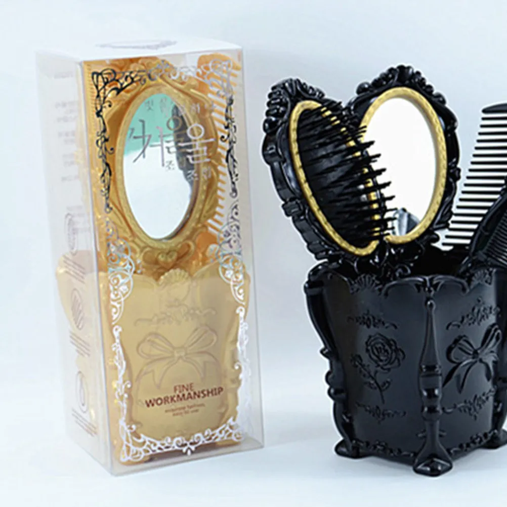 1Set Mirror Comb Tools Set Anti-Static Hair Comb for Straightening Smoothing Scalp Massage Growth Support All Ages Unisex