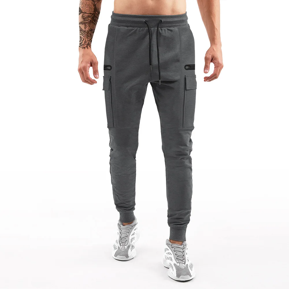 

2023 Cotton Cargo Pants Men Casual Pencil Pants Gym Fitness Sport Bodybuilding Training Trousers Male Running Workout Sweatpants