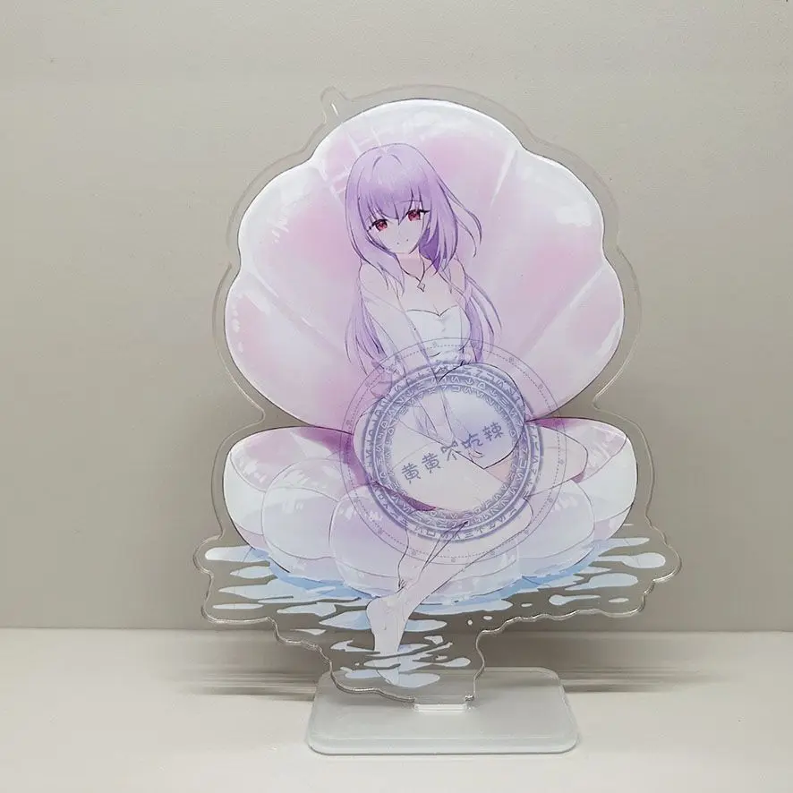 Anime Cosplay Blue Archive Hakari Atsuko Pink Seashell Swimsuit Acrylic Figure Stand Model Desk Display Decor Birthday Present