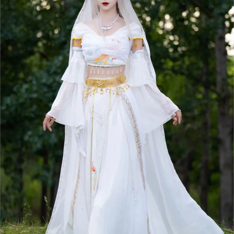 

Dunhuang Style Women's Han Chinese Clothing Western Regions Goddess Exotic Kweichow Moutai Cloak Ancient Costume Full Set