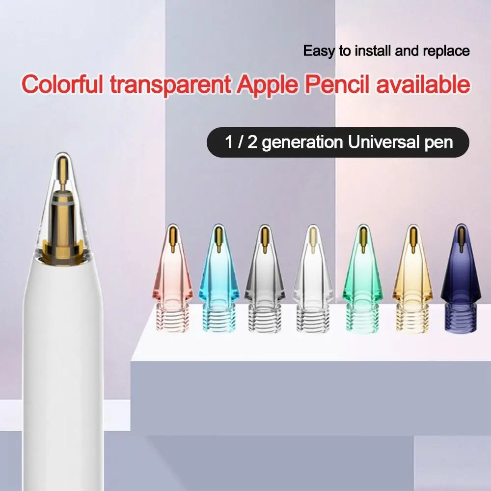 

Clear Replacement Tips Transparent Color For iPad Pen Tips For iPad Stylus Nib for iPad/Apple Pencil/1st 2nd Generation