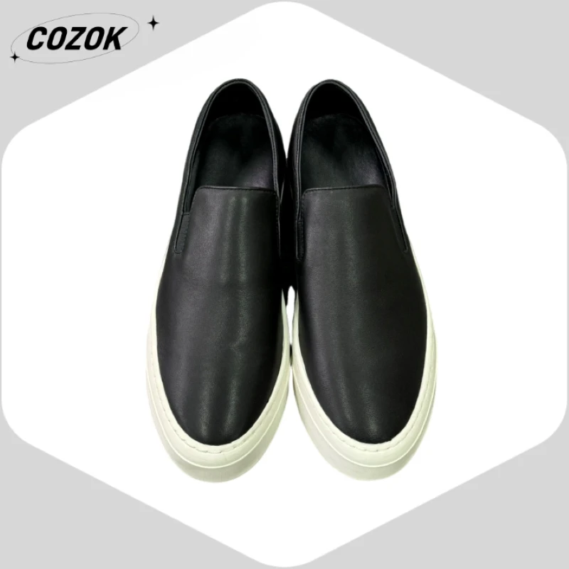 25 Hot-Selling New Products High Street Style Leather Non-Slip Casual Shoes Loafers Stylish Simple and Versatile High Texture