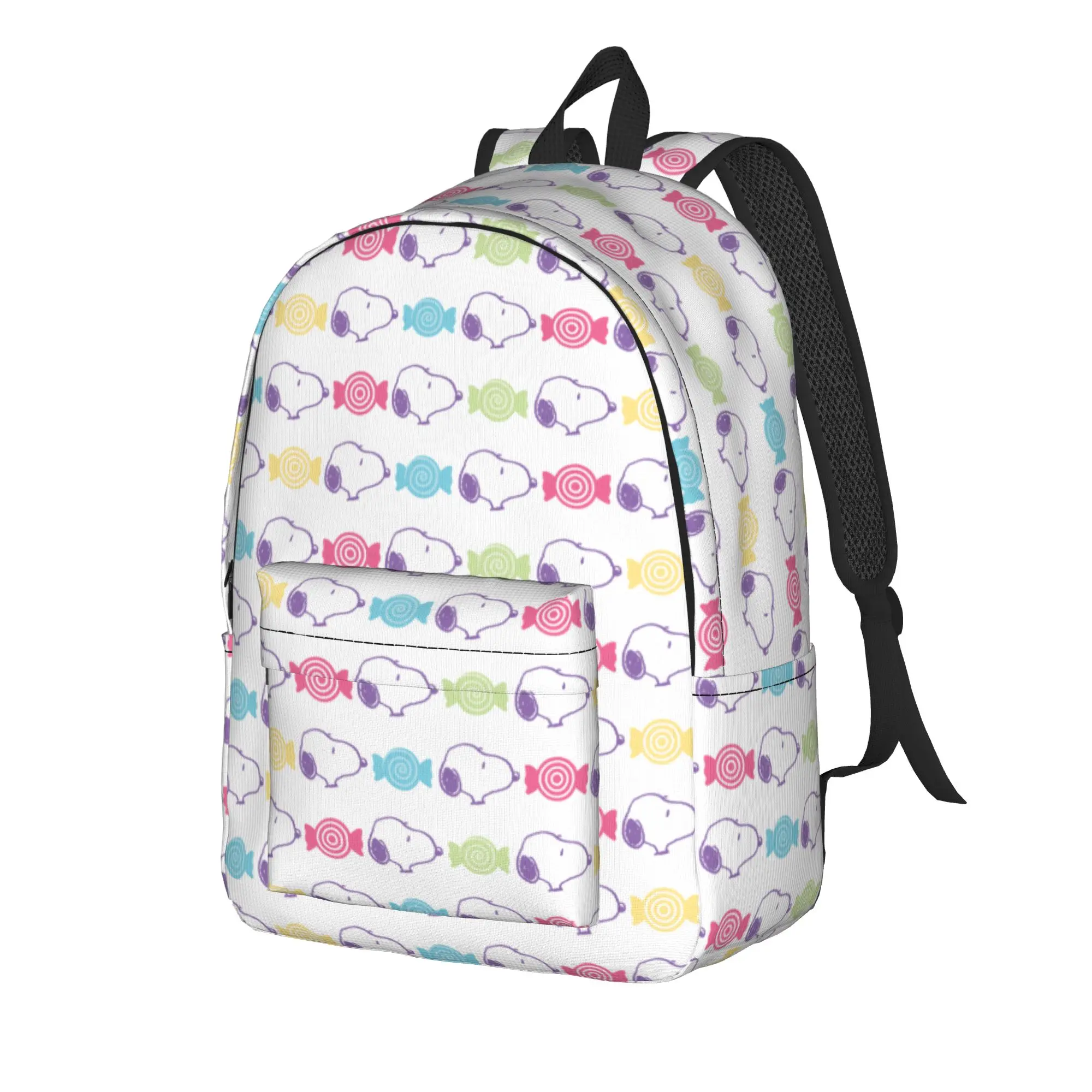 S-Dog-Snoopies Cartoon Backpack for Men Women Fashion Student Hiking Travel Daypack  College Canvas Bags with Pocket