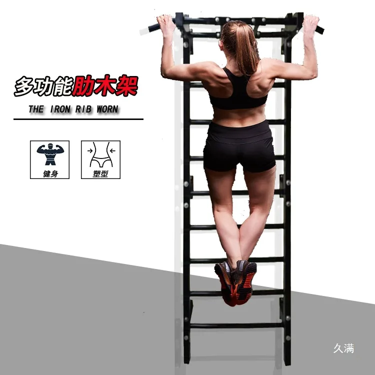 Metal Multifunctional Indoor Rib Frame Leg Press Gym Horizontal Bar Parallel Bar Pull-Up Fitness Equipment