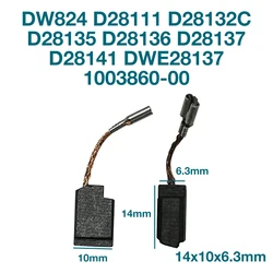 Углеродная щетка для DeWalt DW824 D28111 D28132C D28135 D28136 D28137 D28141 DWE28137 1003860-00, углеродная щетка