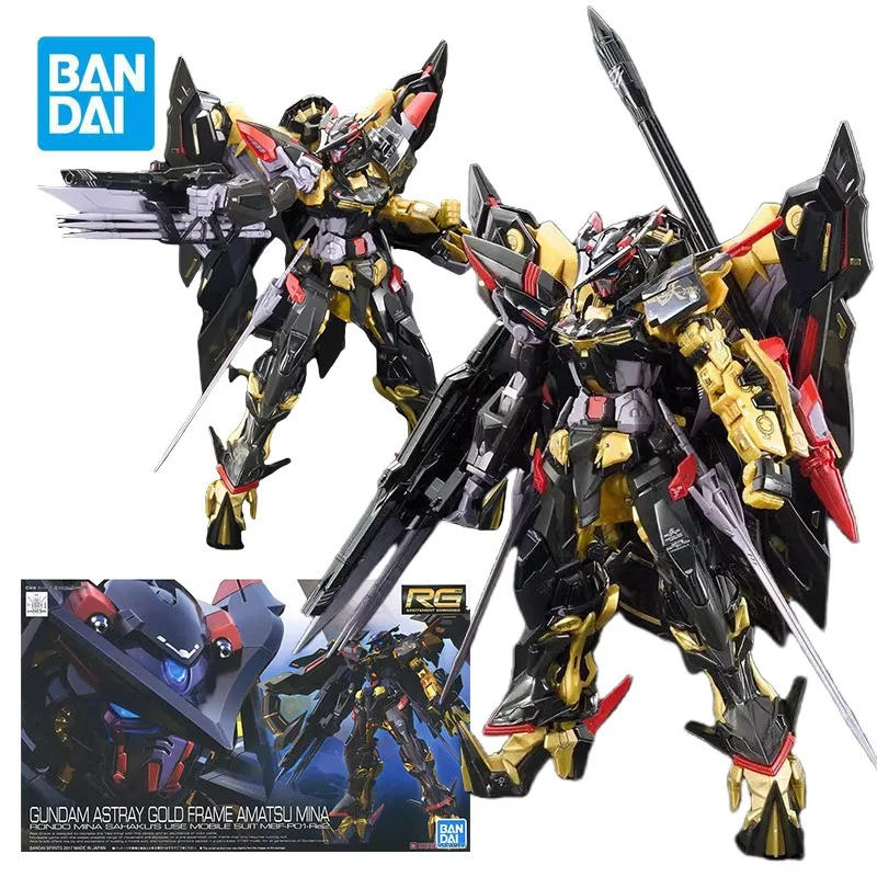 

BANDAI RG Gundam Astray Gold Frame Amatu Mina Custom Action Figures Mobile Suit Gundam SEED ASTRAY Anime Model Kit Toys for Boys