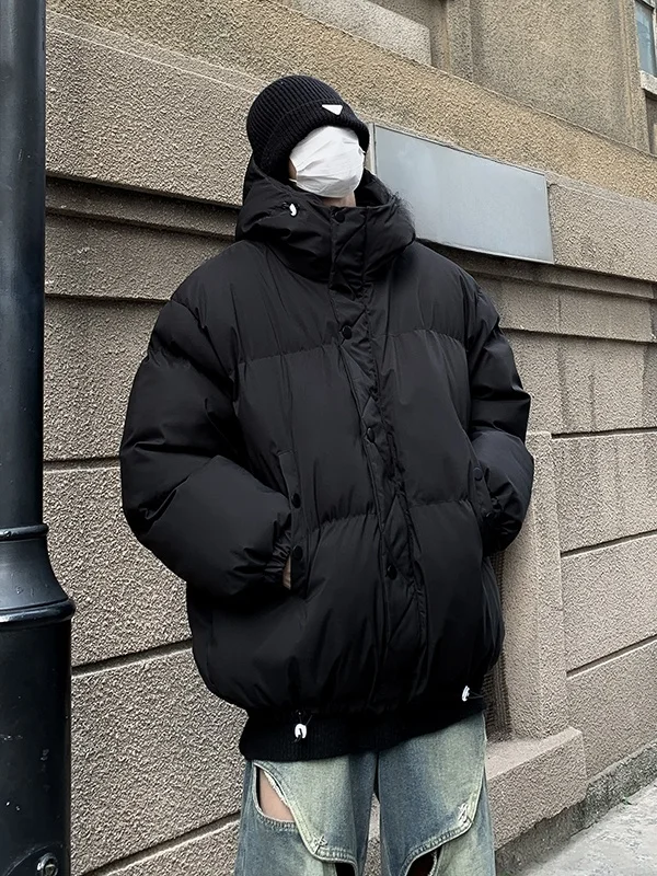 

Мужская зимняя теплая куртка-пуховик Thiened Fce из хлопка с капюшоном, в американском стиле High Street, молодежная мода