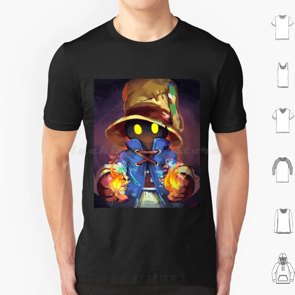 A Powerful Dark Mage Vivi T Shirt 6xl Cotton Cool Tee Final Fantasy Fantasy Vivi Ff9 Ornitier Ffix Black Mage Wizard Mage