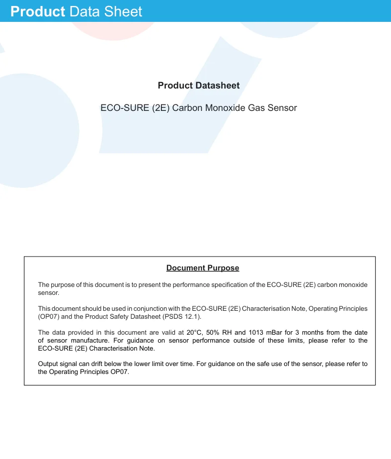 1-2pcs new ECO-SURE(2E) Carbon Monoxide Sensor Model 2112B3000 ECO-SURE (2E) Carbon Monoxide Gas Sensor For Honeywell