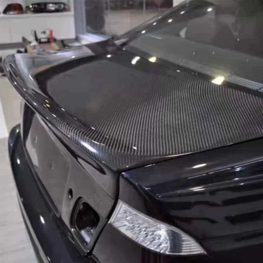 ForBMW 3 Series E46 M3 320 325i سيدان كوبيه 2 باب 1996-2004 CSL نمط ألياف الكربون الخلفي الجذع التمهيد غطاء غطاء قطع غيار السيارات Bodykit #4