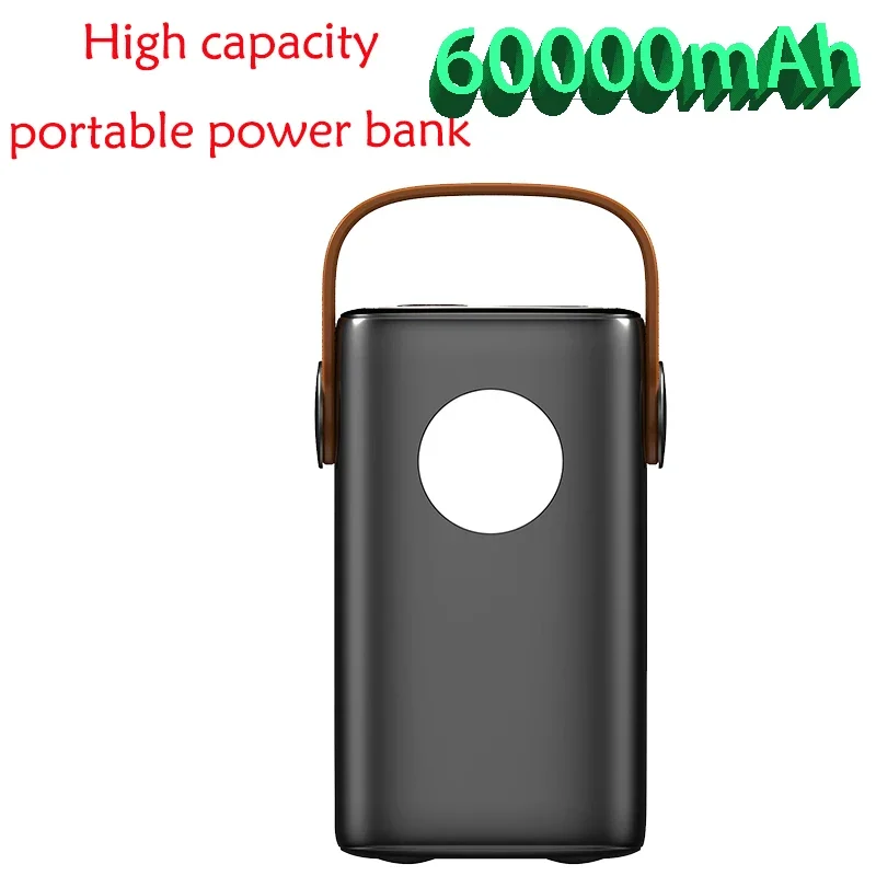 Power Bank 60000mAh Ultra Large Capacity PD100W Notebook Super Fast Charging Outdoor Mobile Power Bank