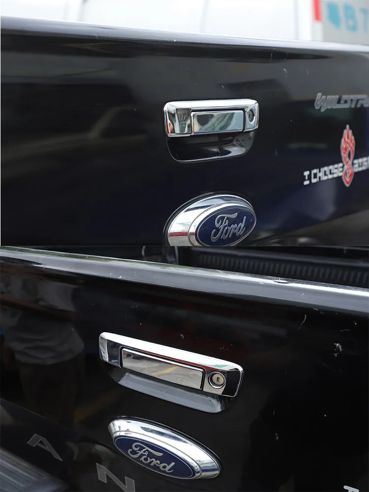 Für Ford Ranger Wildtrak T6 T7 T8 2015-2022 ABS Carbon Faser/Schwarz Auto Heckklappe Logo Abdeckung dekorative Aufkleber Auto Zubehör – Detail 9