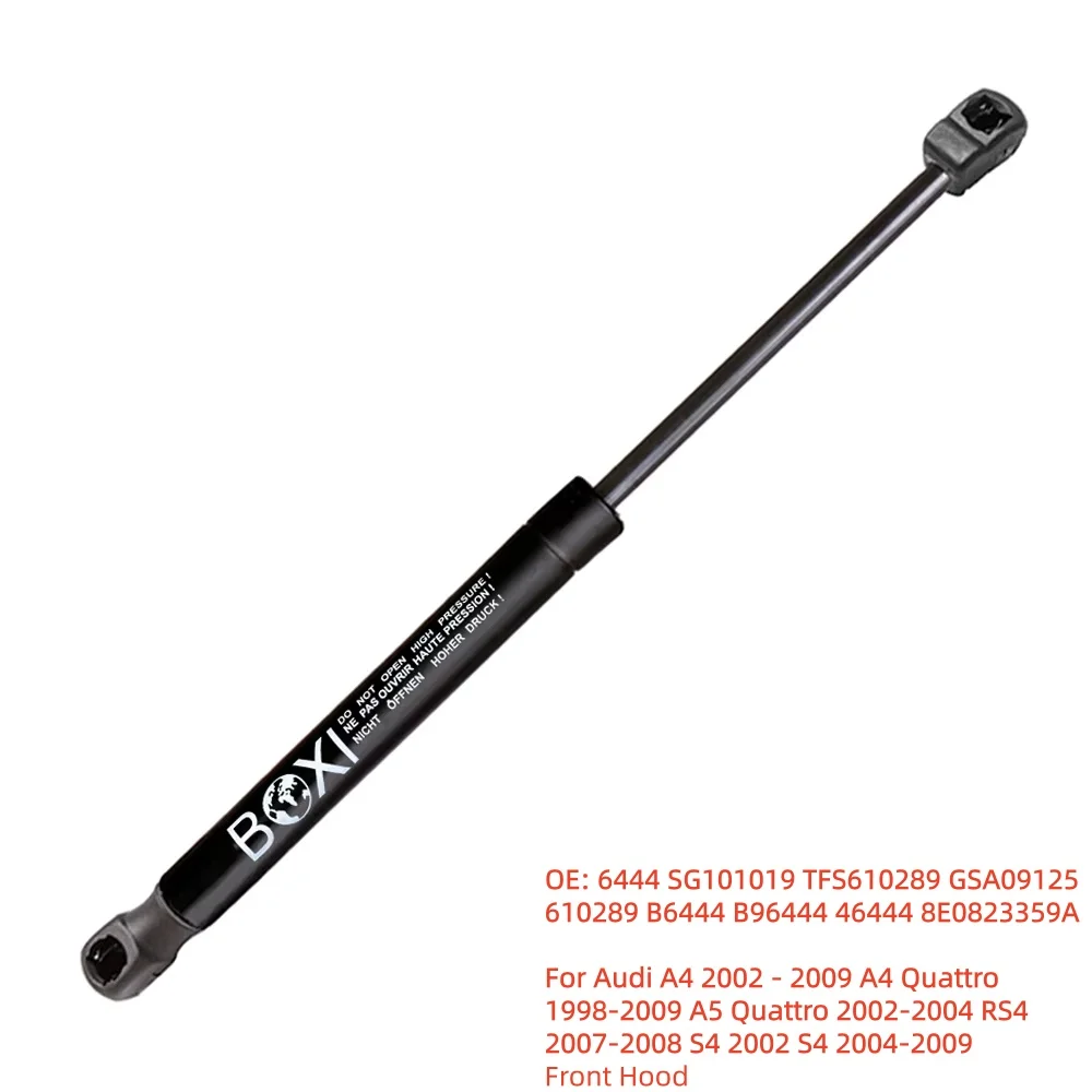 BOXI 1 szt. Amortyzator podnoszenia przedniej klapy 6444 SG101019 Do Audi A4 2002-2009 A4 Quattro 98-09 A5 Quattro 02-04 RS4 07-08 S4 2002 S4 04-09