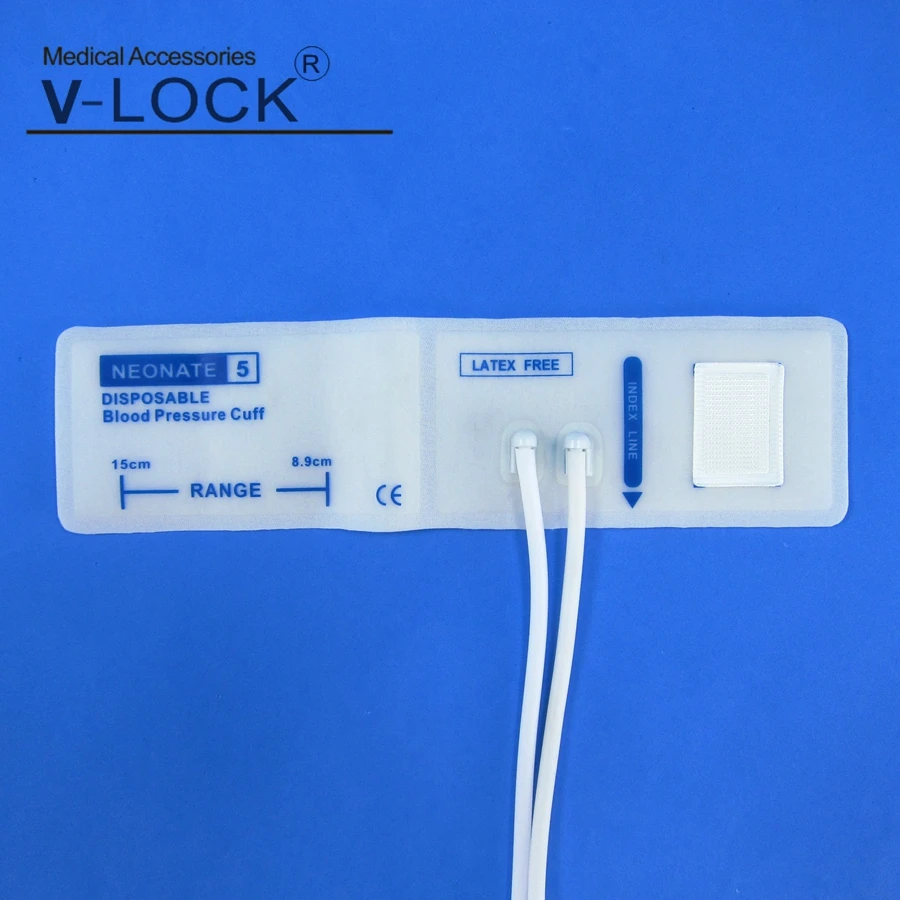 Disposable neonate speical blood pressure cuff with double tube full 5sizes with connector LC10