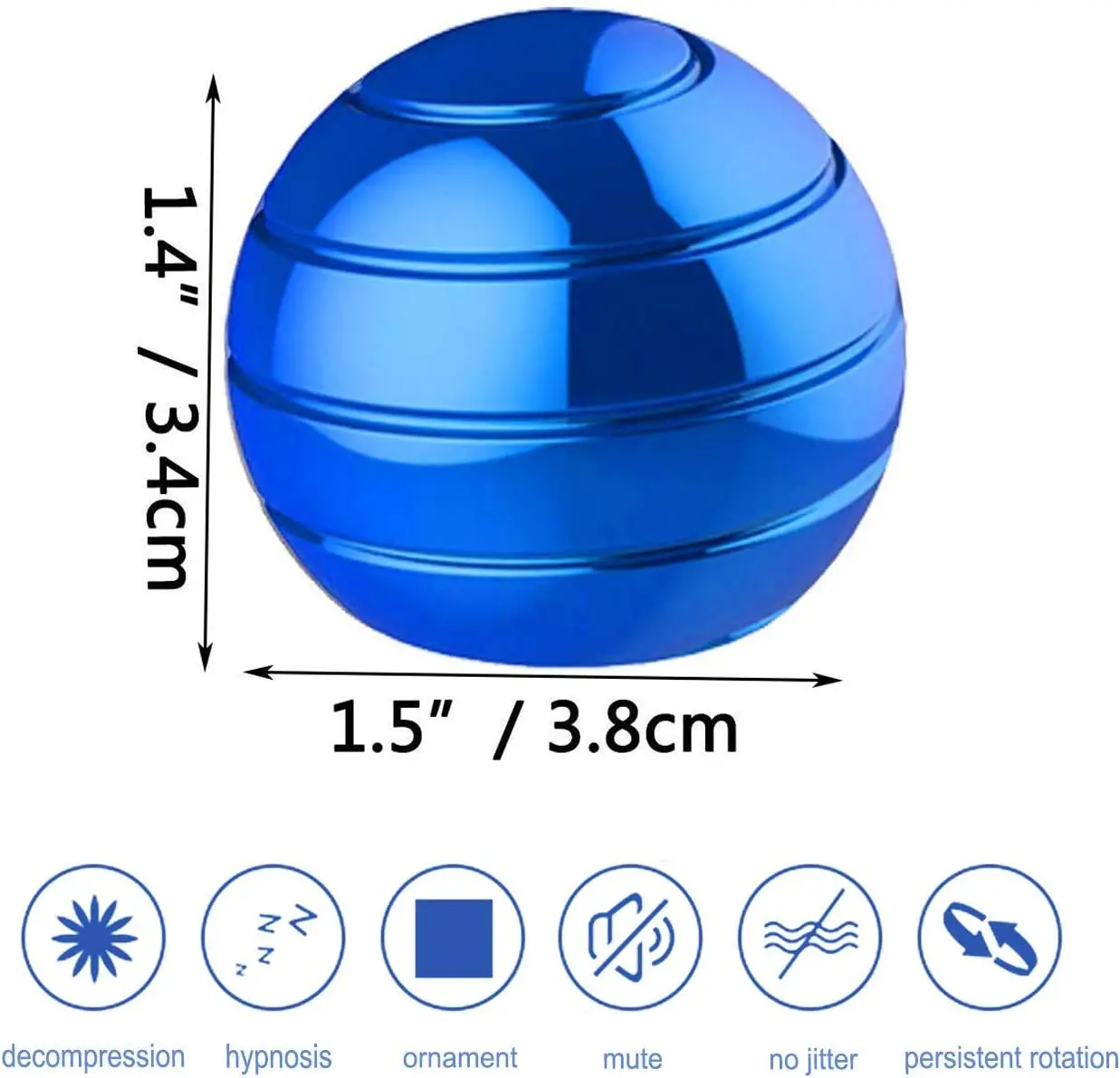 Metal Fidget Spinner Toys,EDC Hand Spinning Top Anti Stress Relief  Antistress Anxiety Fidgeting Toy for Adult Kids Autism ADHD