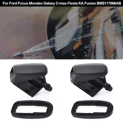 2X Front Windshield Windscreen Washer Jet Nozzles Sprayer For Ford Focus Mondeo Galaxy C-max Fiesta KA Fusion OE#BM5117666AB