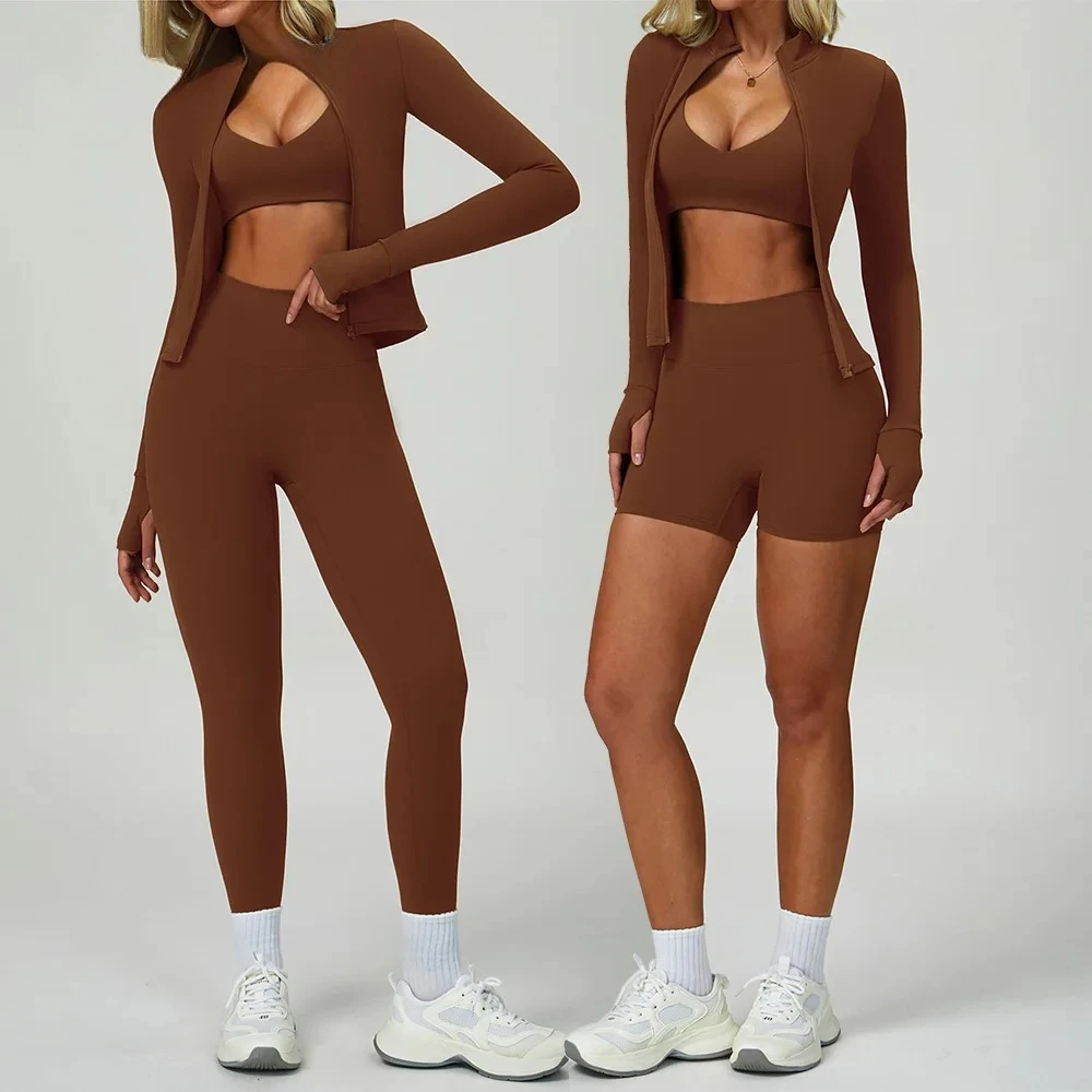 

2/3PCS Yoga Sets Women Tracksuit Fitness SuitS Workout Long Sleeved Sports Bra High Waist Leggings Gym Sportswear Sports Suits