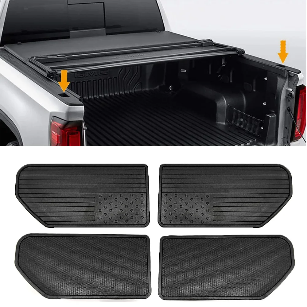 For Chevrolet 1500/GMC Sierra 1500 20-22 Silverado Sierra 2500 3500 HD Truck Bed Rail Stake Pocket Cover Caps Rail Hole Plugs