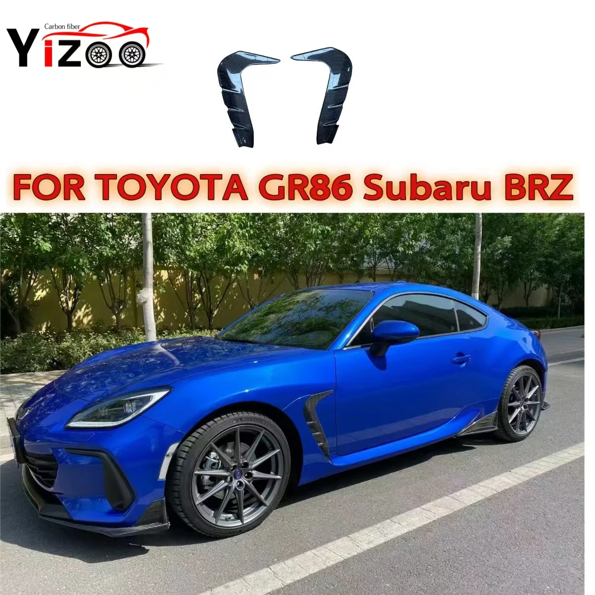 

Carbon Fiber Fender Garnish For Toyota GR86 Subaru BRZ ZN8 ZD8 2020+ Side Air Intake Vent Duct Cover Spoiler Splitter Body Kit