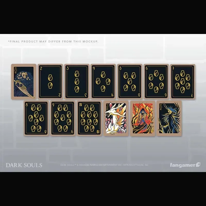 Baralho de cartas de pôquer Dark Souls com 52 cartas, perfeito para jogar pôquer Black Jack Big 2 e outros jogos de cartas