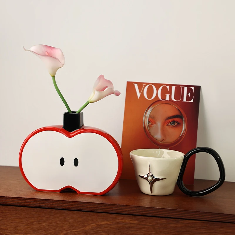 

Creative Chinese-Style High-End Apple Blossom Vase, Home Decor For Living Room TV Cabinet, Christmas Decoration Ornament