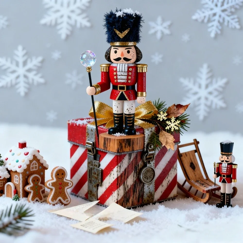 Caja sorpresa misteriosa navideña: tesoros únicos aleatorios festivos, edición especial de caja ciega de regalo navideño