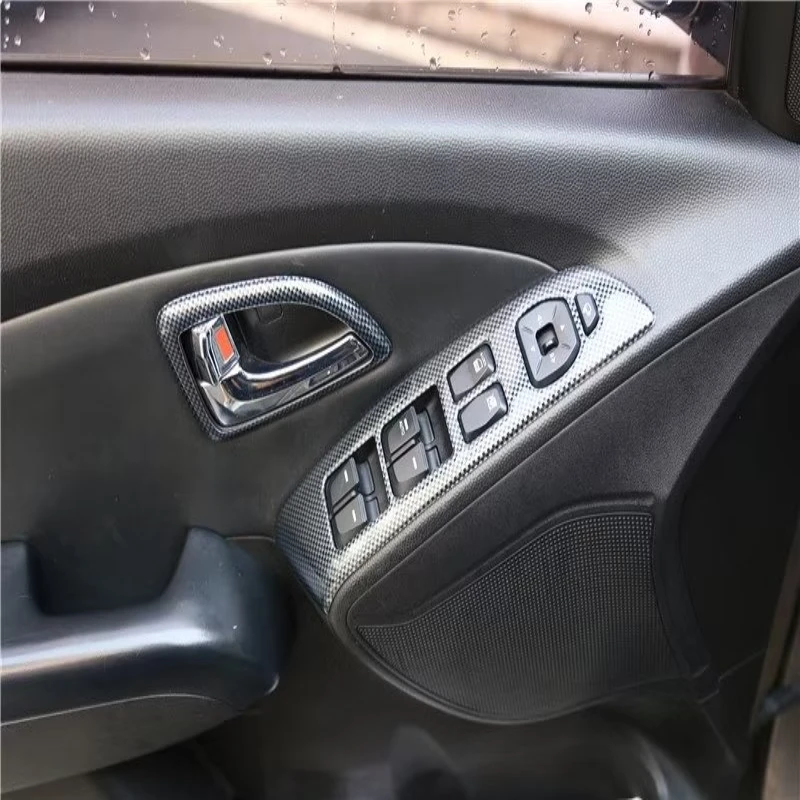 For Hyundai IX35 2010-2017 interor accessories Center Console Gear Panel Sticker Cover Window Control cover air vent cover Trim