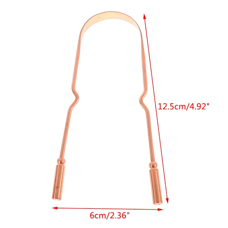 Rascador de lengua de cobre puro, cepillo limpiador Oral, higiene de limpieza fresca, raspador de herramientas de alta calidad, 100 Uds.