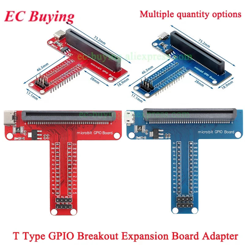 T نوع GPIO اندلاع لوح تمديد اللوح محول مايكرو بت ل FC40 40pin كابل الشريط المسطح التوت بي 3 2 B & B + بيثون