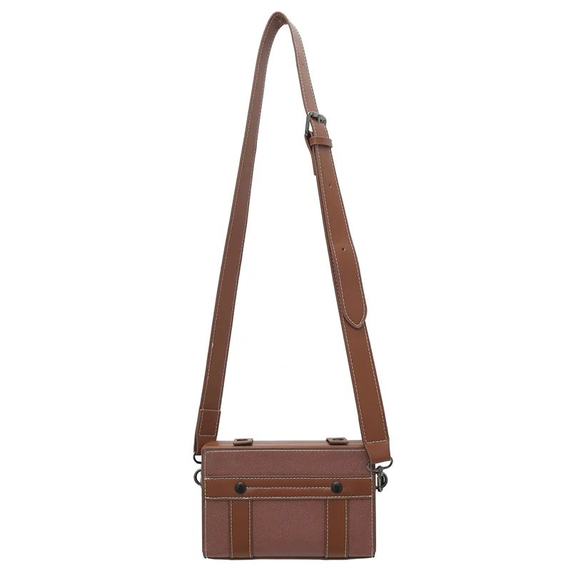 Sacoche Homme Vintage En Cuir PU - Sac Bandoulière Épaule Crossbody Business 23.5x9x14 Cm, Noir