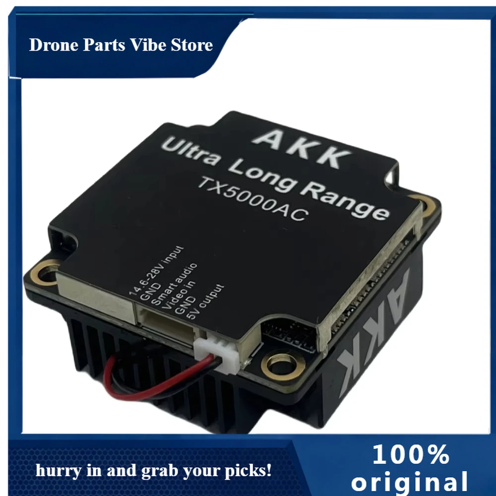 APAKK TX5000AC 5.8G 96CH 5W VTX ビデオトランスミッター 内蔵冷却ファン fpv vtx FPVレーシングドローン RCクアッドコプター用