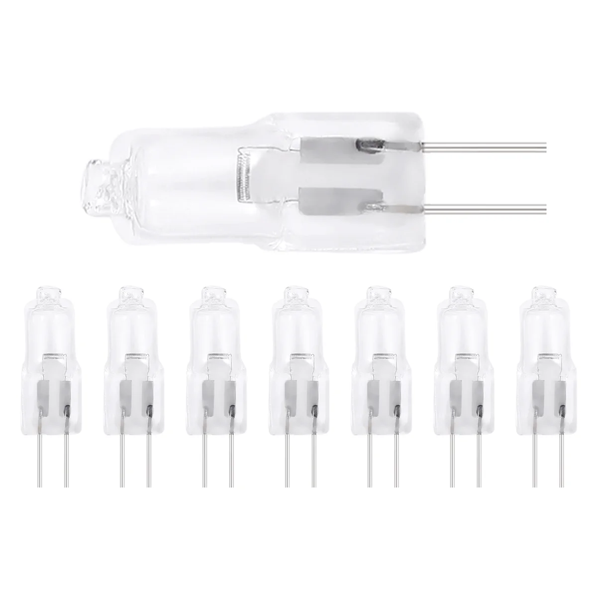 12V 20W Halogen Bulb Warm White Light Lamp Bi-Pin Base 8 Pcs