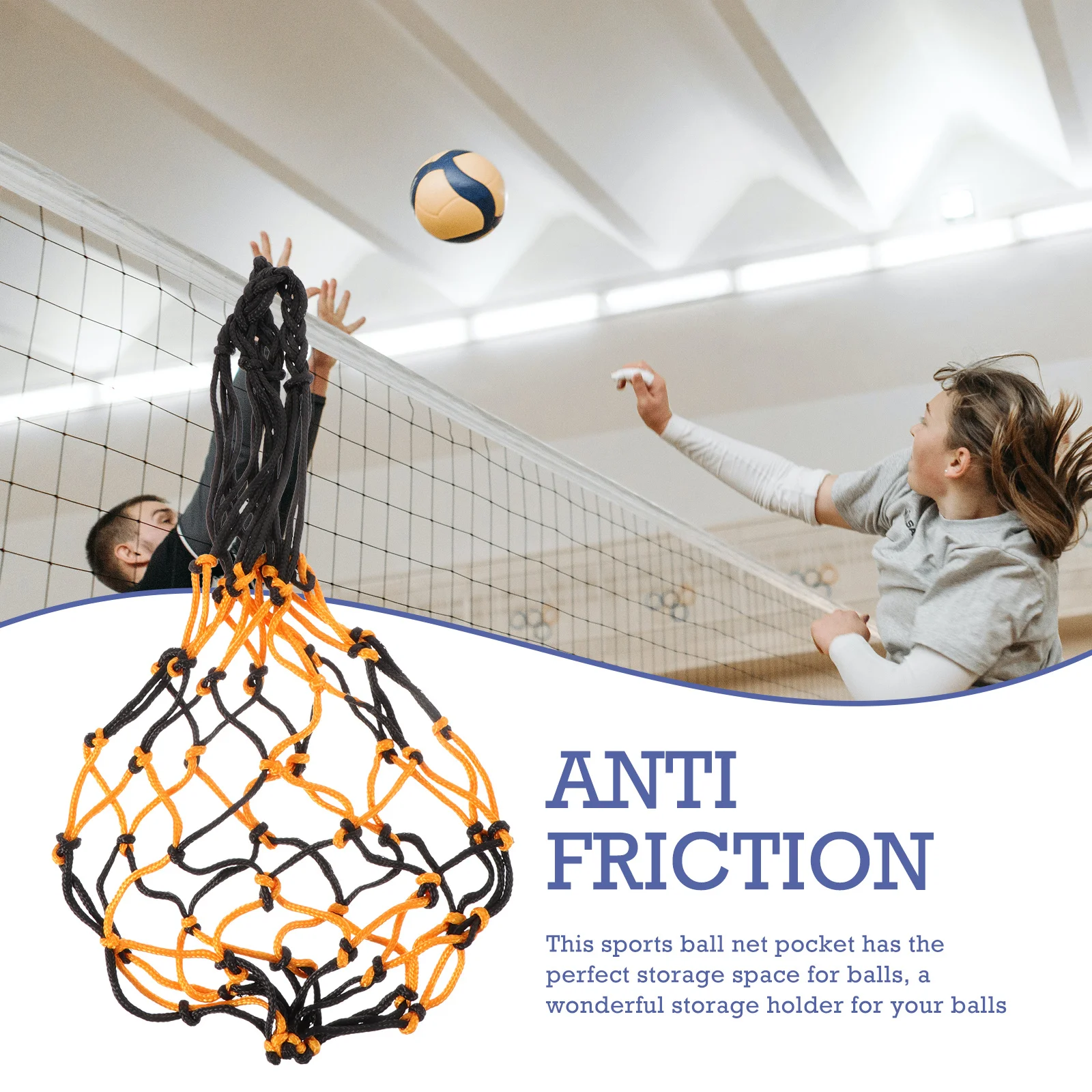 Bolsa de pelota de malla tejida para almacenamiento de equipos deportivos, fútbol, baloncesto, voleibol, uso al aire libre, cuerda de red gruesa, transporte ajustable, 2 uds.