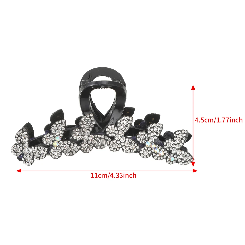 AWAYTR Crystal Butterfly Hair Clips Diamond-encrusted Hair Claws Shark Crab For Women Girl Hair Accessories Headwear