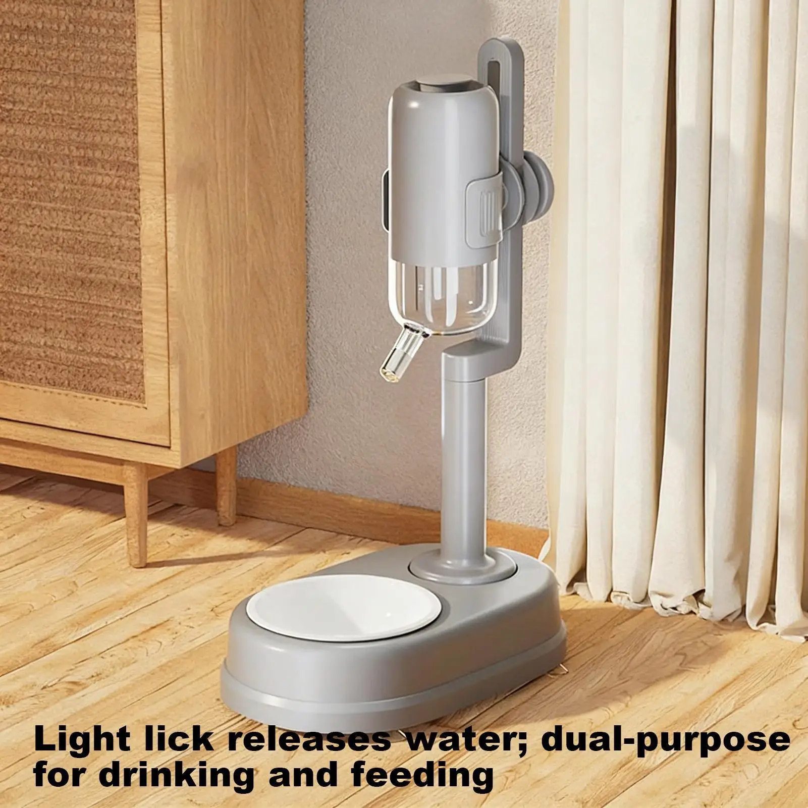 

Поилка для кошек с регулируемой высотой, защита от капель, 750 мл, напольная поилка для мелких животных: хомяков, белок