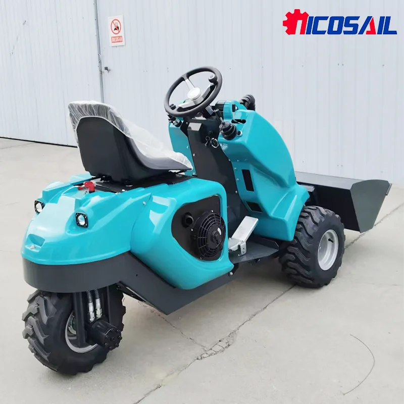 جرافة منزلقة صغيرة جديدة فعالة بثلاث عجلات، عملية سهلة، اختيار مثالي للمناظر الطبيعية والبناء، جرافة صغيرة ﻿