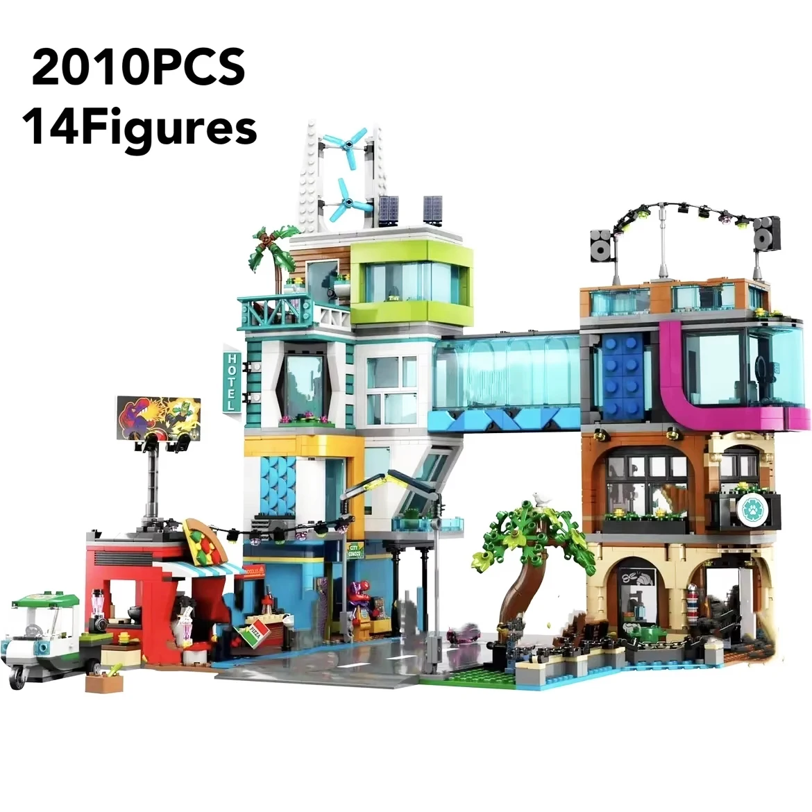 

2010PCS new product city center modern metropolis building model building block decoration 60380 birthday gift