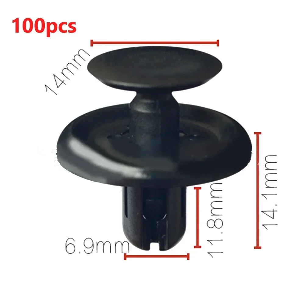 100pcs For TOYOTA for LEXUS Fasteners Trim Panel Clips Bumper Fender Push Pin Rivets Fits Into 7 Mm Hole （90467-07201）
