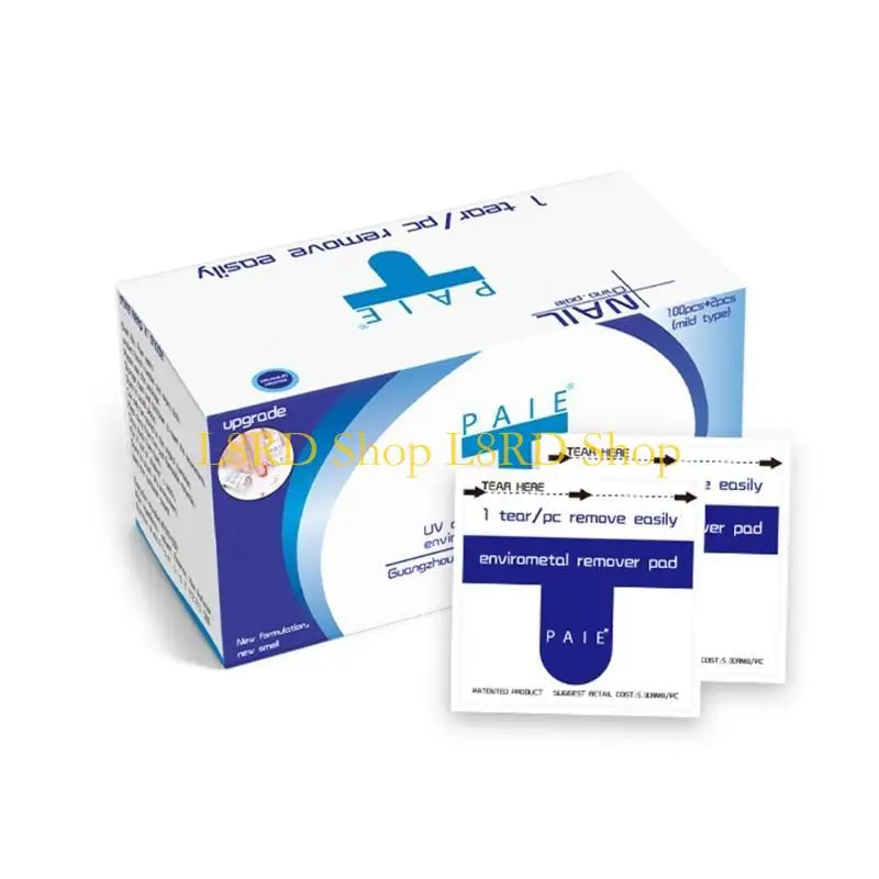 L8RD 100 ชิ้น/200 ชิ้น Degreaser สำหรับเล็บ Remover ผ้าเช็ดทำความสะอาดผ้าเช็ดปากเล็บ Cleanser