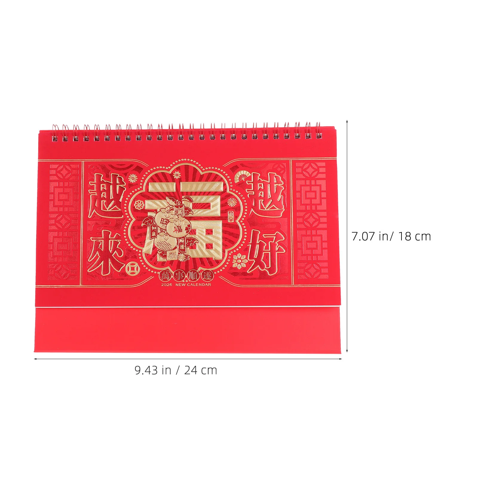 الأحمر 2026 الحصان العام تقويم مكتبي صغير الدائمة الوجه التقويم متعدد الأغراض مخطط شهري الجدول اليومي مكتب المنزل