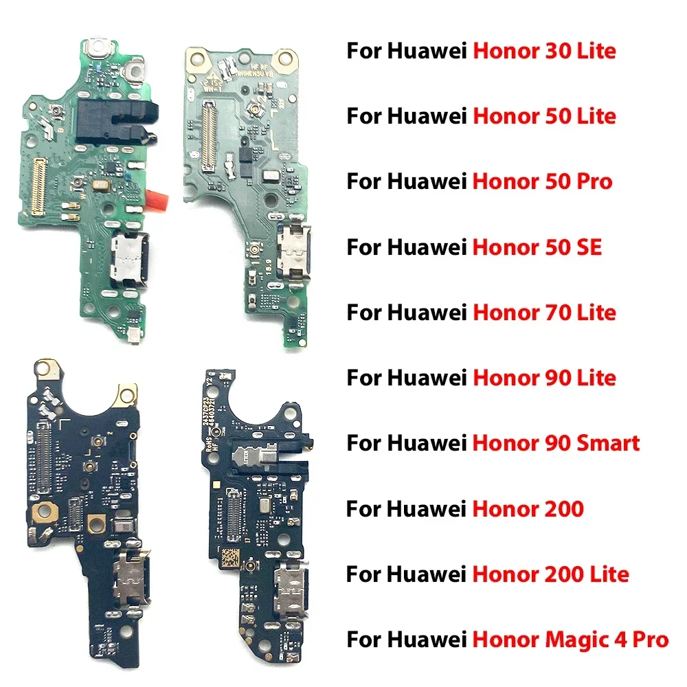 USB Charging Port Charger Board Flex Cable For Huawei Honor 30 Lite/50 Lite/ 50 Pro/50 SE/70 Lite/90 Lite/90 Smart/200 Lite