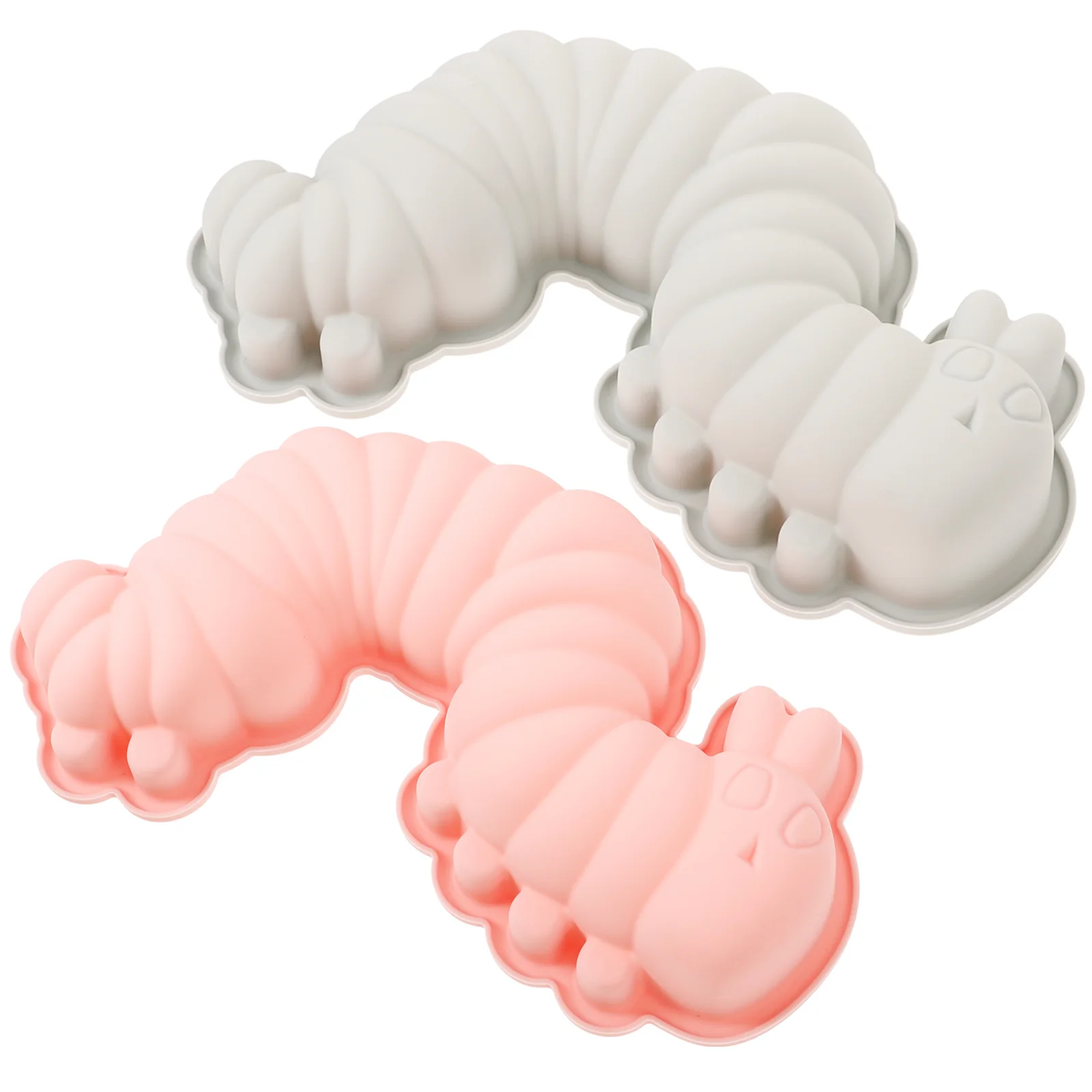 

2Pcs Silicone Cake Mold Non-Stick Caterpillar Shape for Baking Chocolate Candies Cookies Silicone Cake Mold Chocolate Molds