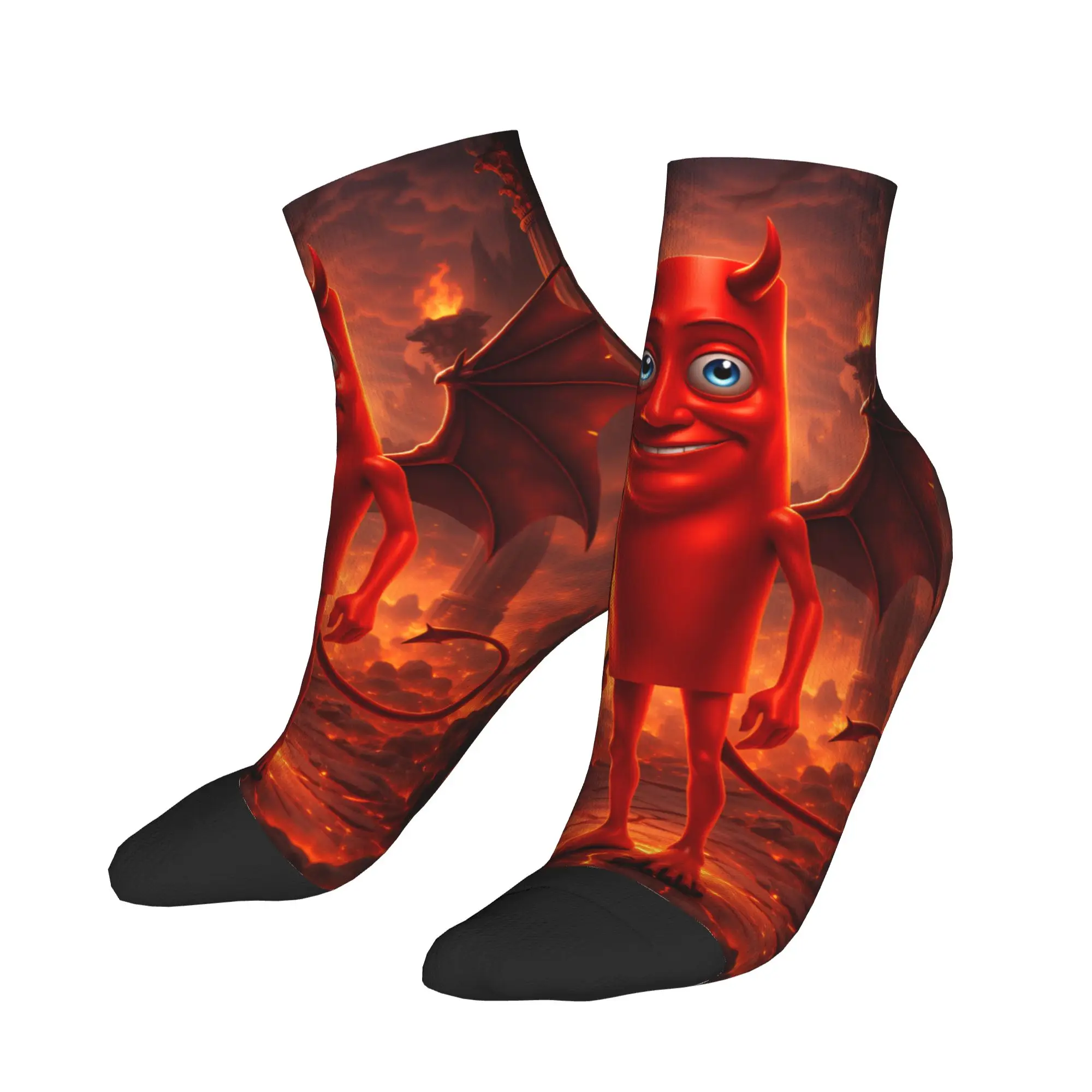 

Couple Socks Tung Tung Sahur Devil Demon Meme Funny Soft Ankle Sock Spring Design Outdoor Anti Slip Socks