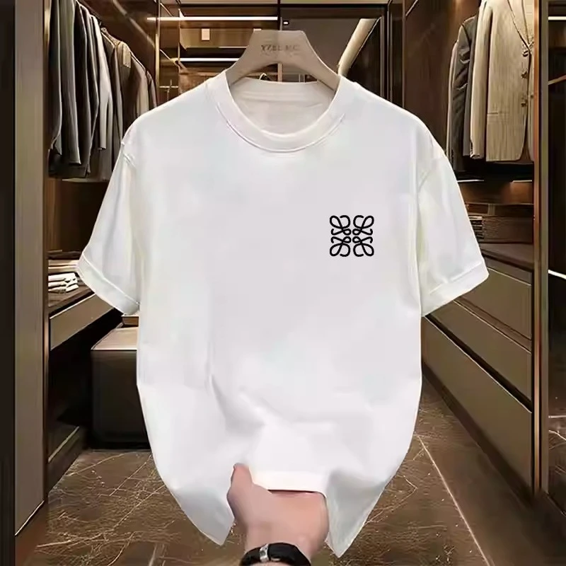 

Европейский модный бренд, простая повседневная футболка с короткими рукавами для мужчин и женщин, универсальный повседневный свободный модный топ