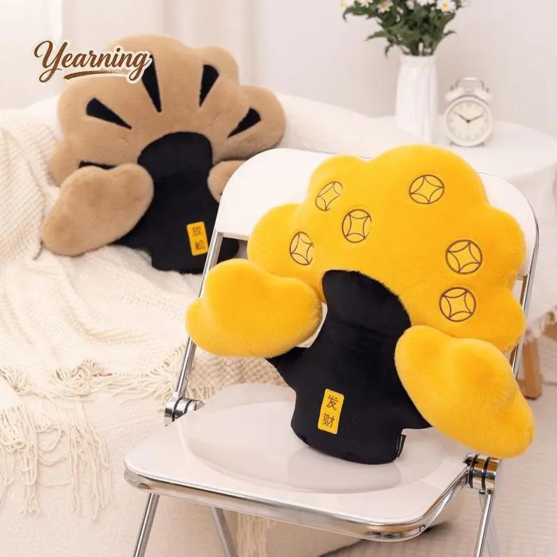 

Creative Money Tree Shape Throw Pillow, Embroidery Cushion for Office Dorm Home Sofa, Lucky Decorative Pillow