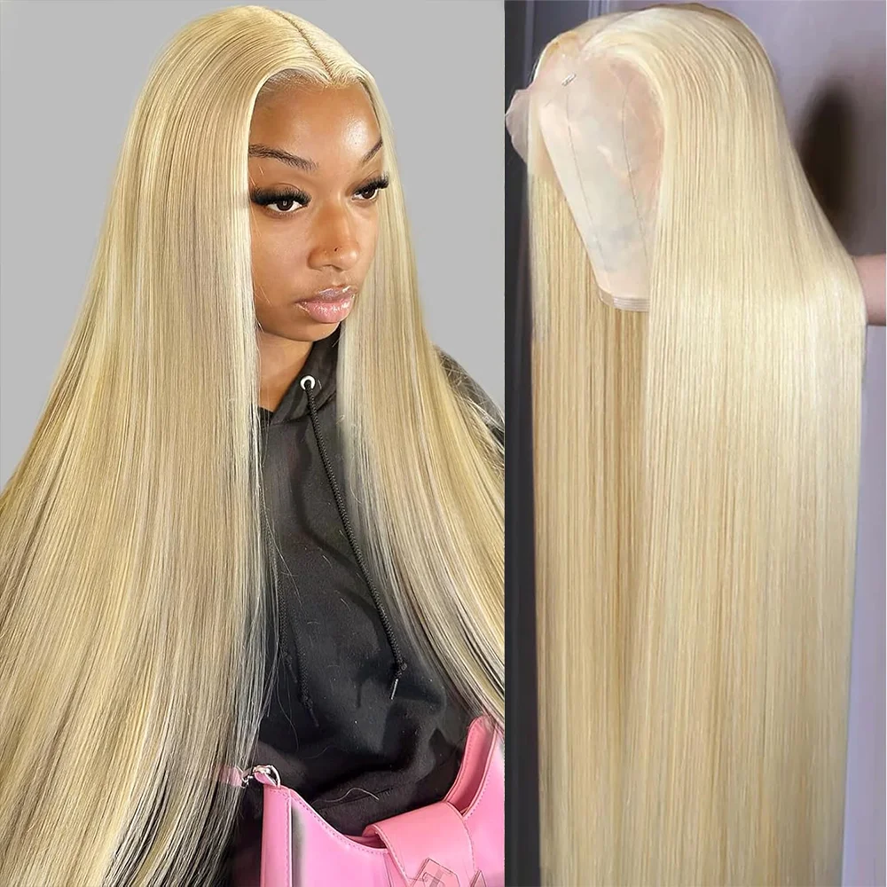 

36 Inch HD Transparent 613 Blonde Straight Lace Front Wig Human Hair 13x6 Glueless Lace Front Wig Human Hair for Black Women