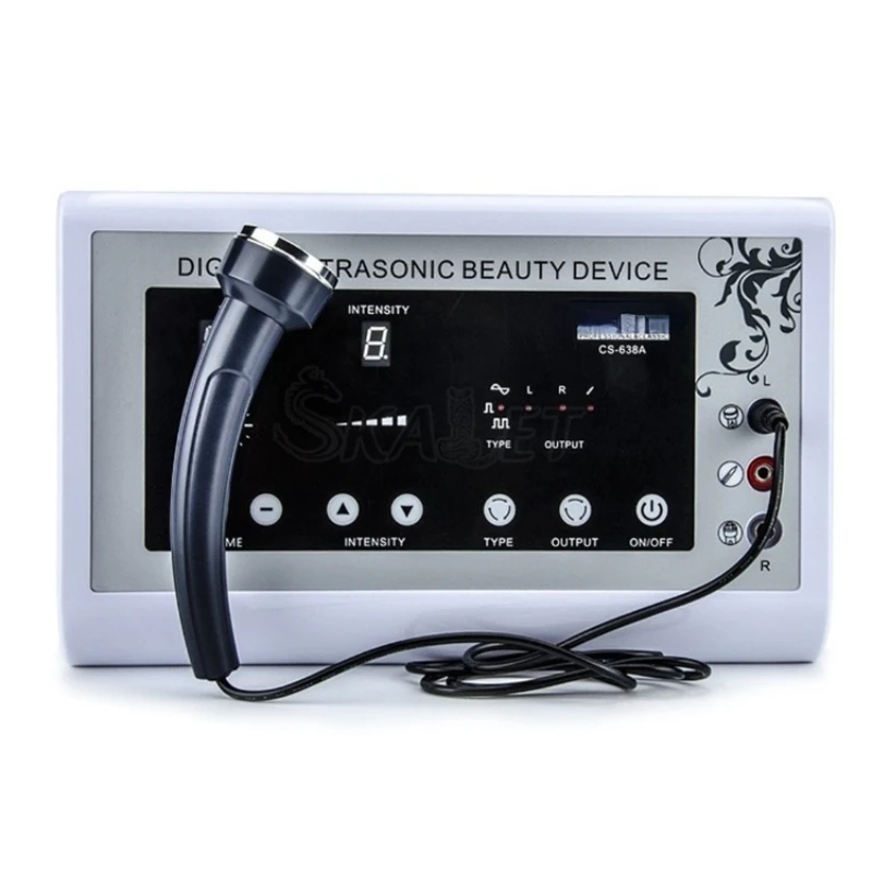 3 IN 1 Ultrasound Facial Body Skin Massager Therapy Ultrasonic Beauty Machine With Mole Removal Pen