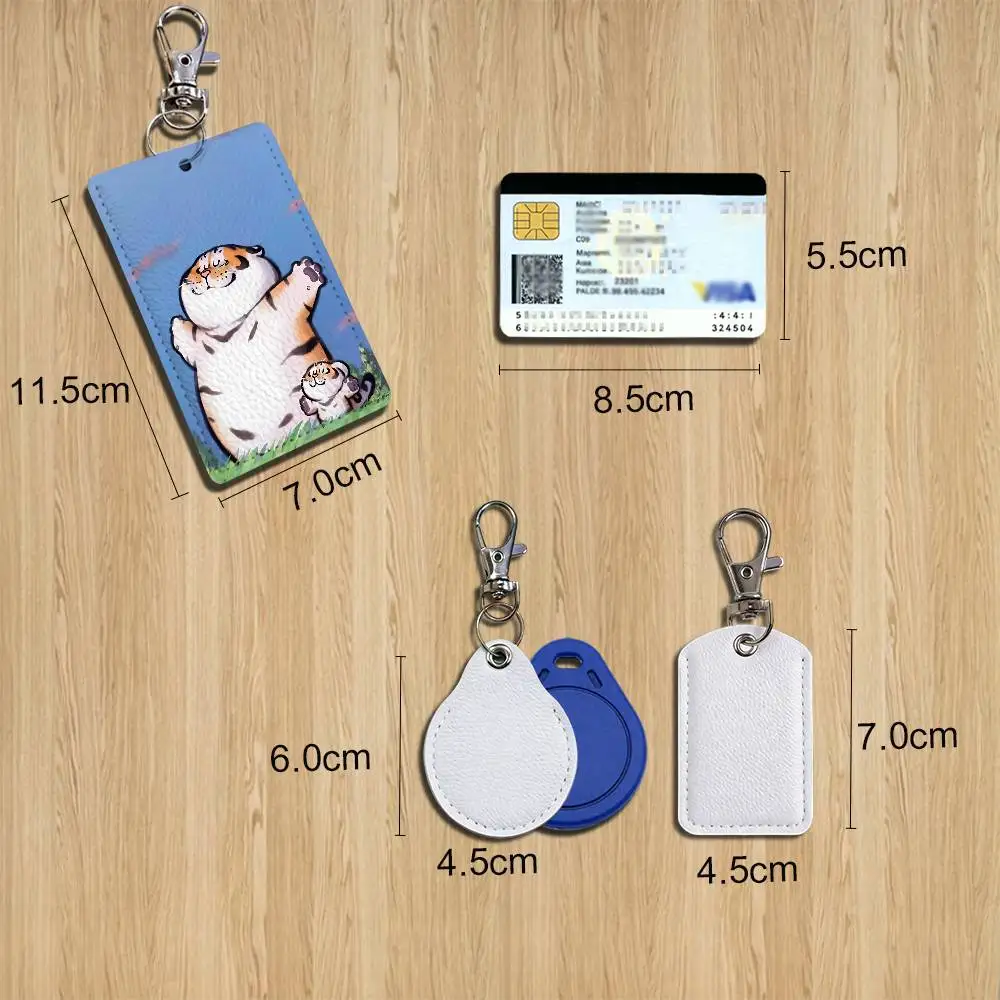 cute Alexander chubby Fat Tiger Card Holder With Keychain Executive Protection For Bank Credit Subway Bus Case